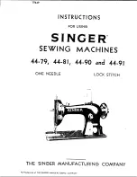 Preview for 2 page of Singer 44-79 Instructions For Using Manual