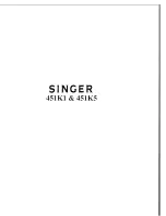 Singer 451K1 Instructions For Using Manual preview