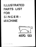 Preview for 1 page of Singer 457G 133 Illustrated Parts List