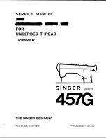 Preview for 2 page of Singer 457G UTT Service Manual