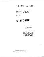 Preview for 2 page of Singer 457U135 Illustrated Parts List