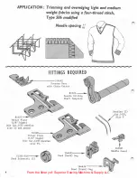 Preview for 4 page of Singer 460K20 Fittings Manual