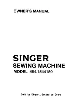 Singer 484.1544180 Owner'S Manual preview