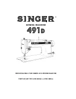 Preview for 1 page of Singer 491D Service Manual