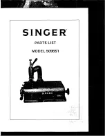 Preview for 1 page of Singer 509BS1 Parts List