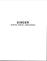 Preview for 1 page of Singer 51W19 Instructions For Using And Adjusting