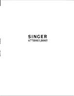 Preview for 1 page of Singer 677B003 Manual