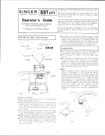 Singer 691UTT Operator'S Manual preview