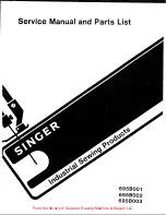 Singer 6958001 Service Manual And Parts List preview