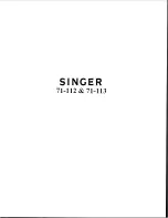 Singer 71-112 Instructions For Using And Adjusting preview