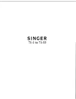 Preview for 1 page of Singer 71-49 Manual