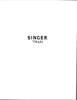 Singer 770A51 Service Manual preview