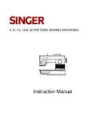 Preview for 1 page of Singer 8 PATTERN SEWING MACHINES Instruction Manual