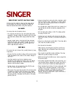 Preview for 4 page of Singer 8 PATTERN SEWING MACHINES Instruction Manual