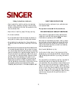 Preview for 5 page of Singer 8 PATTERN SEWING MACHINES Instruction Manual