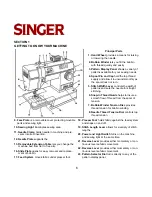 Preview for 6 page of Singer 8 PATTERN SEWING MACHINES Instruction Manual