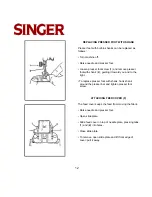 Preview for 12 page of Singer 8 PATTERN SEWING MACHINES Instruction Manual