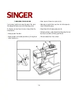 Preview for 14 page of Singer 8 PATTERN SEWING MACHINES Instruction Manual