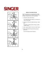 Preview for 16 page of Singer 8 PATTERN SEWING MACHINES Instruction Manual