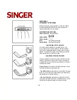 Preview for 18 page of Singer 8 PATTERN SEWING MACHINES Instruction Manual