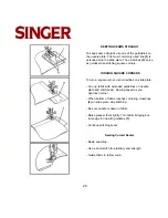 Preview for 20 page of Singer 8 PATTERN SEWING MACHINES Instruction Manual