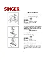 Preview for 21 page of Singer 8 PATTERN SEWING MACHINES Instruction Manual