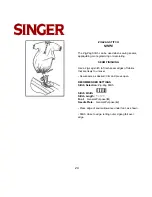 Preview for 24 page of Singer 8 PATTERN SEWING MACHINES Instruction Manual