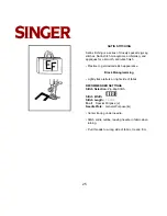 Preview for 25 page of Singer 8 PATTERN SEWING MACHINES Instruction Manual