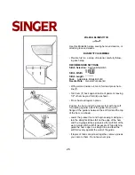 Preview for 26 page of Singer 8 PATTERN SEWING MACHINES Instruction Manual