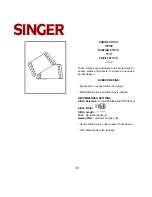 Preview for 30 page of Singer 8 PATTERN SEWING MACHINES Instruction Manual