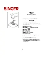 Preview for 31 page of Singer 8 PATTERN SEWING MACHINES Instruction Manual