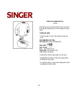 Preview for 32 page of Singer 8 PATTERN SEWING MACHINES Instruction Manual