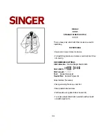 Preview for 33 page of Singer 8 PATTERN SEWING MACHINES Instruction Manual