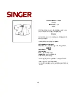 Preview for 36 page of Singer 8 PATTERN SEWING MACHINES Instruction Manual