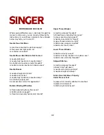 Preview for 42 page of Singer 8 PATTERN SEWING MACHINES Instruction Manual