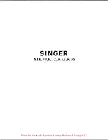 Singer 81K70 Instruction Manual preview