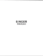 Singer 86K60 Instructions For Using And Adjusting preview