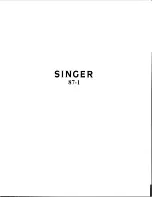 Singer 87-1 Instructions For Using Manual preview