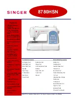 Singer 8780HSN Features preview