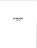 Singer 92-20 Instructions For Using And Adjusting preview