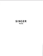 Preview for 1 page of Singer 96-81 Manual