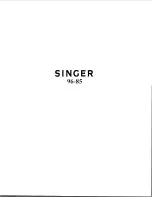 Singer 96-85 User Manual preview