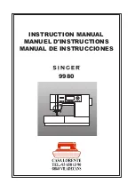 Preview for 1 page of Singer 9980 Quantum Stylist Instruction Manual