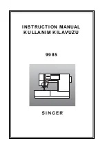 Singer 9985 Instruction Manual preview