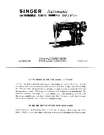 Singer Automatic 306K Instructions For Using Manual preview