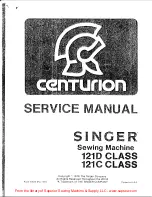 Preview for 2 page of Singer Centurion 121C Service Manual