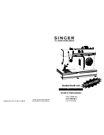 Singer CG-500 Commercial Grade Instruction Book preview