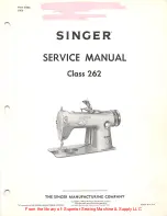 Singer Class 262 Service Manual preview