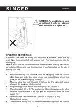 Preview for 5 page of Singer DM-100W-SIM Instruction Manual