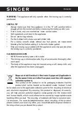 Preview for 6 page of Singer DM-100W-SIM Instruction Manual